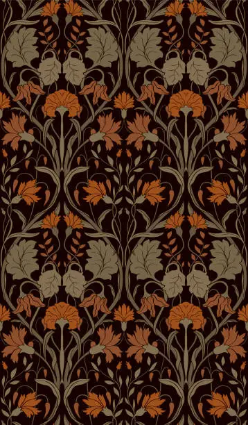 Vector illustration of Floral pattern for wallpaper.