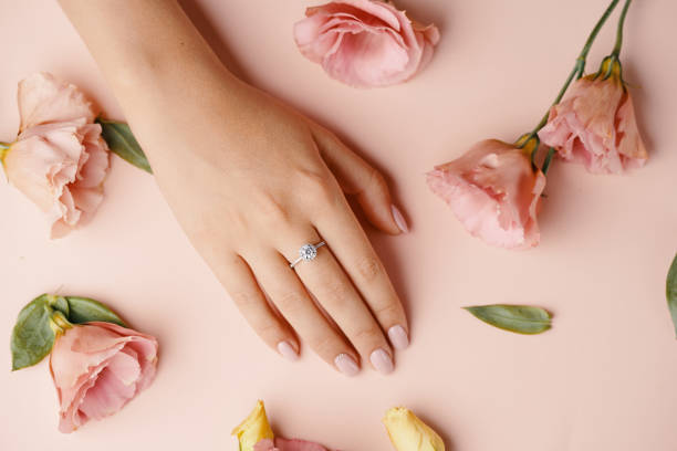 istock Ring on woman finger. 1199728840