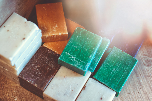 Homemade natural soap bars