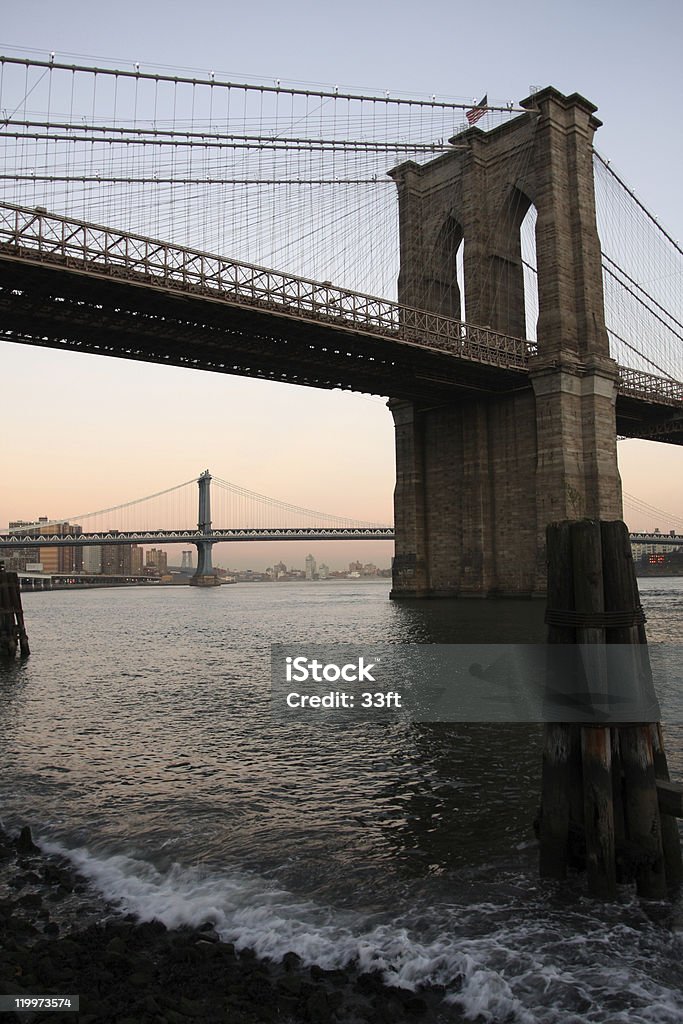 Brooklyn Bridge - Foto de stock de Arquitetura royalty-free