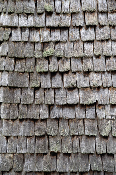 istock Background of an old wooden roof 1199736496