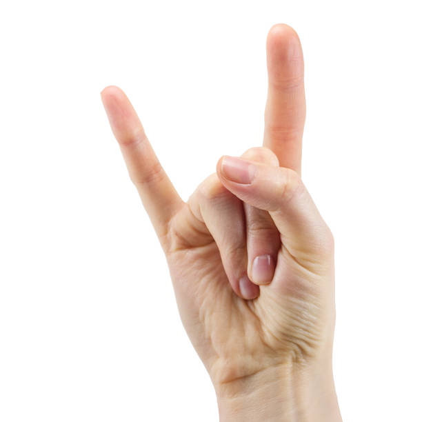 istock hand with a rock and roll sign, rock music isolated on white 1199743985