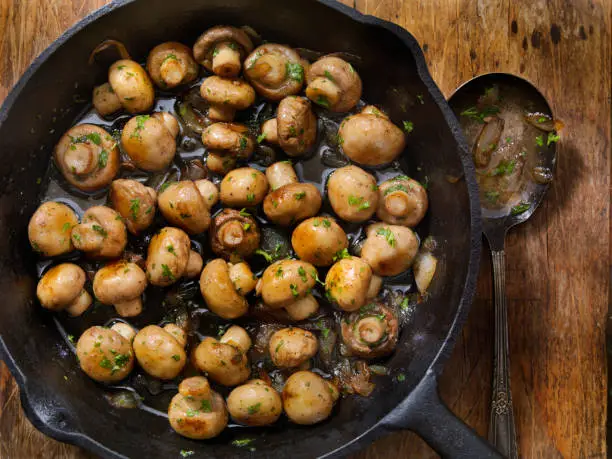 Photo of Butter and Garlic Mushrooms with Onions