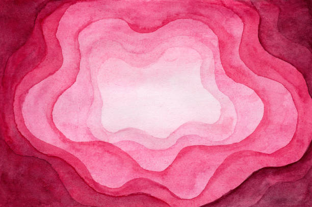 抽象水彩粉紅波浪剪紙背景 - 性與生殖 插圖 幅插畫檔、美工圖案、卡通及圖標