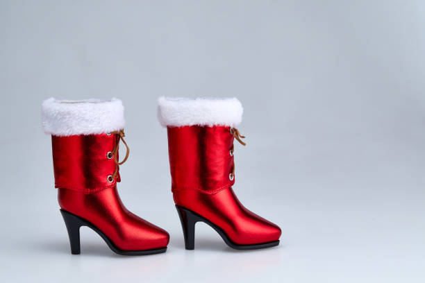 istock Red christmas high heels 1199751213