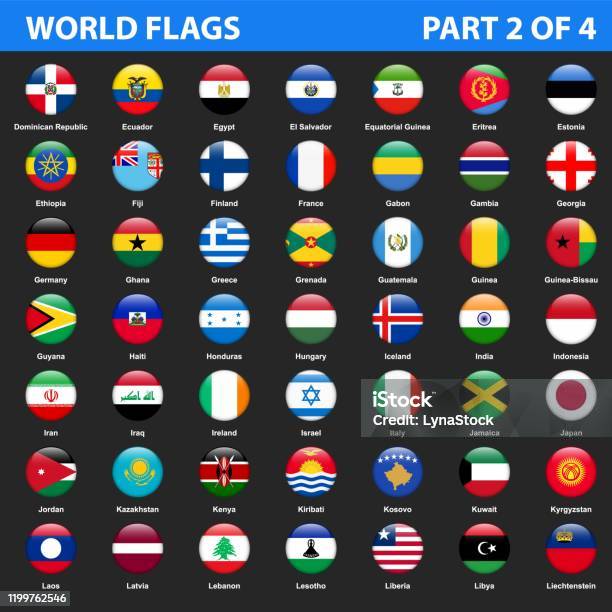 Flags In Order World Flags In Alphabetical Order Part 2 Of 4 Stock Illustration ...