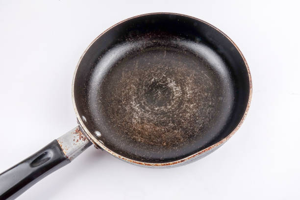 istock An old cast iron frying pan isolated on white 1199774211