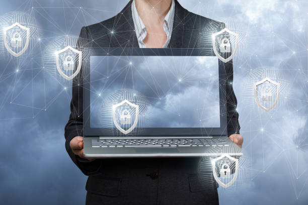istock Concept of security of office computer networks. 1199777257