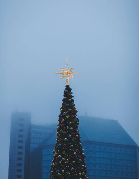 istock decorated with shining Christmas star 1199777871
