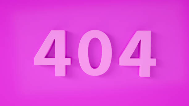 istock 3d render of pink 404 error Page not Found on purple background. Monochrome. Minimalism.Internet connection error. Webpage maintenance. Technical problem 1199778734