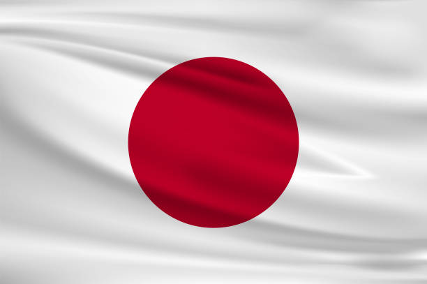 ilustrações de stock, clip art, desenhos animados e ícones de japan waving flag - japanese flag flag japan japanese culture