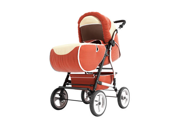 istock New orange stroller for child, all season 3d render on white background no shadow 1199781795