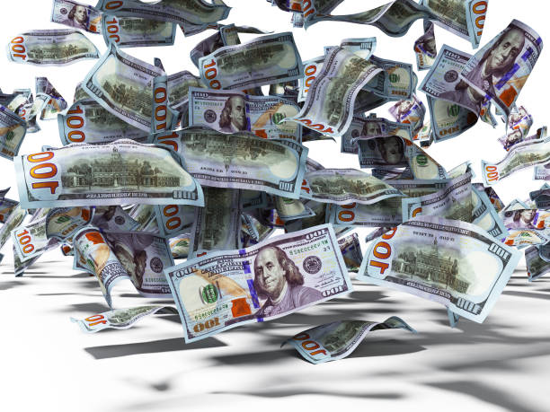 istock one hundred dollars banknotes falling to the ground 3d render on white background with shadow 1199781812
