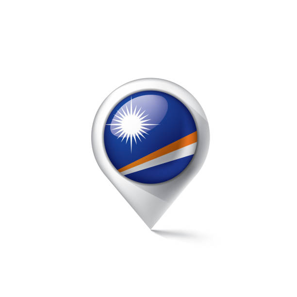Marshall Islands flag, vector illustration on a white background Marshall Islands national flag, vector illustration on a white background marshall islands backgrounds stock illustrations