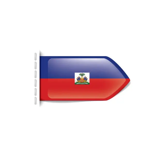 Vector illustration of Haiti flag, vector illustration on a white background