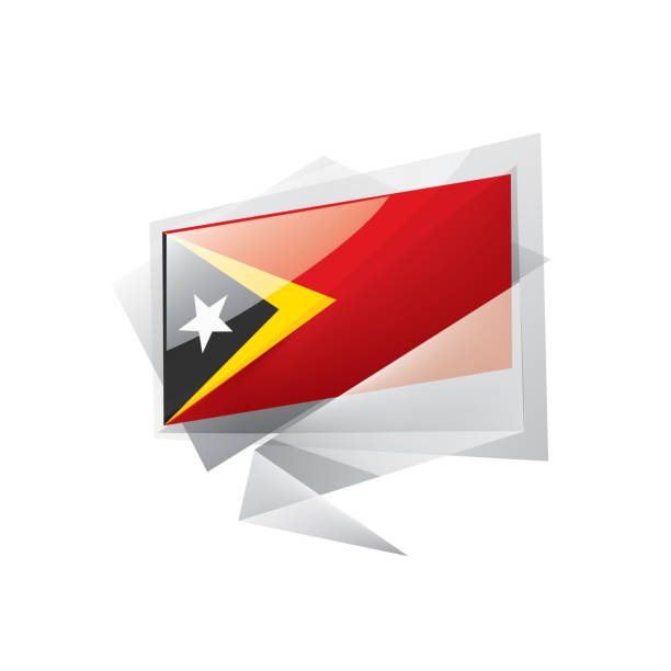 east timor flag, vector illustration on a white background east timor national flag, vector illustration on a white background leste stock illustrations