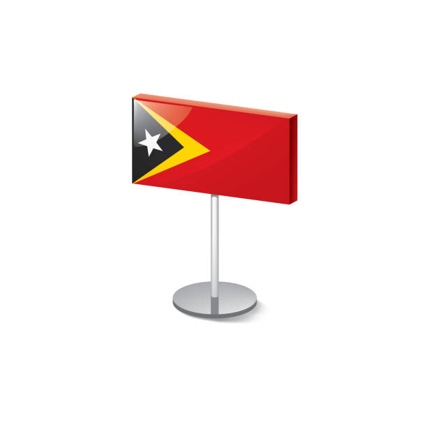 east timor flag, vector illustration on a white background east timor national flag, vector illustration on a white background leste stock illustrations