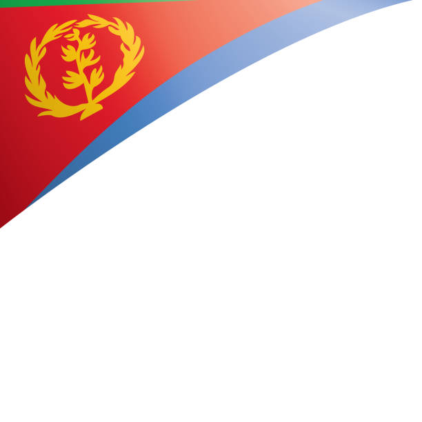 ilustrações de stock, clip art, desenhos animados e ícones de eritrea flag, vector illustration on a white background - state of eritrea