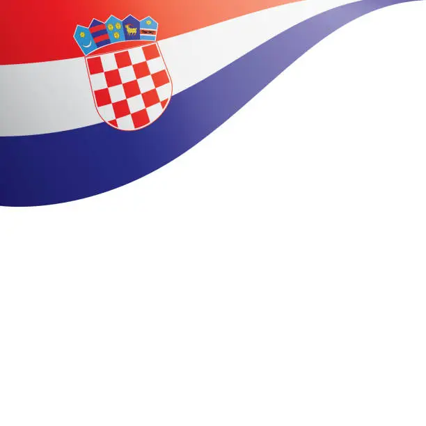 Vector illustration of Croatia flag, vector illustration on a white background