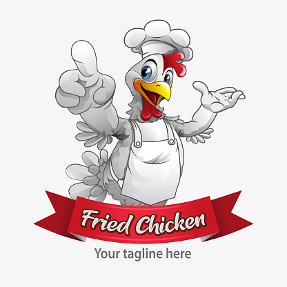 Vector illustration, modification of a chicken as a symbol of fried chicken business.
