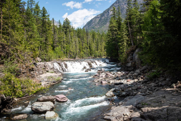 istock Waterfall in Glacier National Park 1199804432