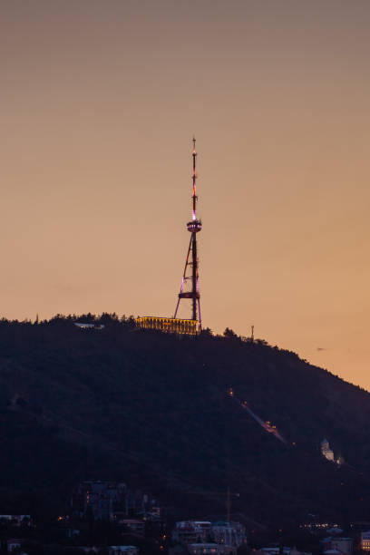 istock TV tower and funicular complex in Mtatsminda Park in the evening. 1199806597