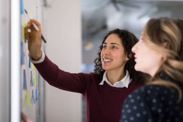istock Female colleagues going over business strategy 1199807876