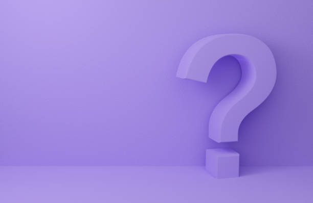 istock 3d render design for banner template on website. Question mark sign on purple background. FAQ and information design. Frequency asked questions symbol on violet wall. Doubts or problem concept. 1199809384