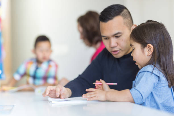 istock Dad homeschooling with his young daughter 1199815934