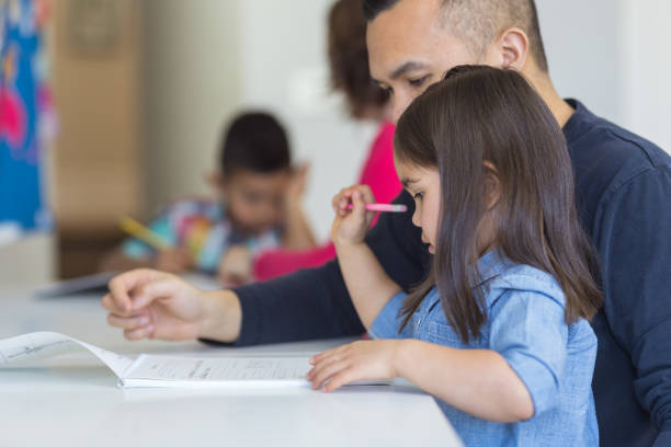 istock Dad homeschooling with his young daughter 1199815937