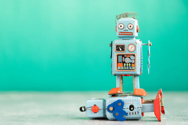 istock Vintage retro robot tin toy 1199820875