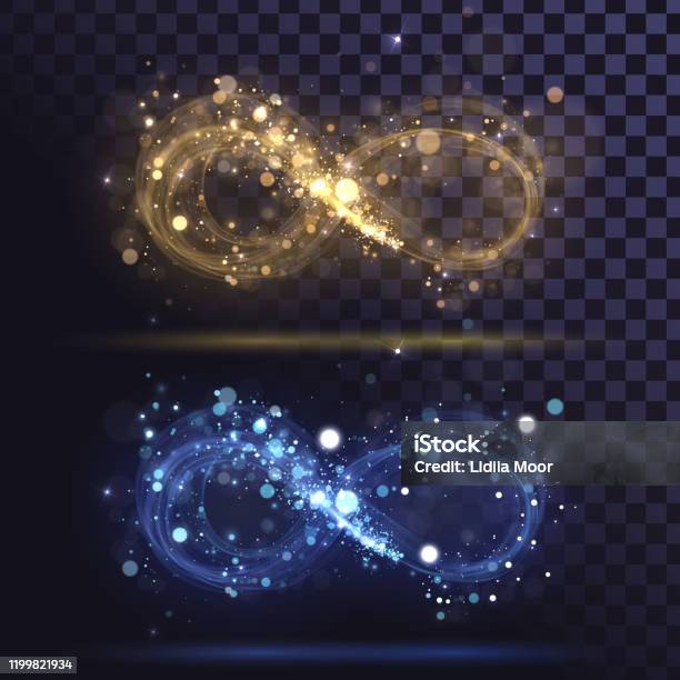 Infinity Long Dust Signs Of Infinity With Blurred Dust Stock Illustration - Download Image ...