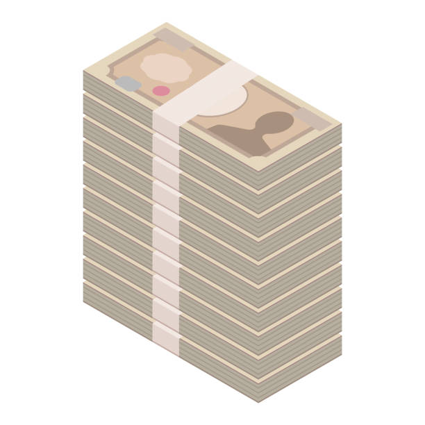 ilustrações de stock, clip art, desenhos animados e ícones de very much money. money at ten million yen (japanese money) - money roll