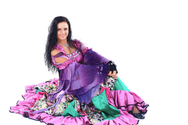 istock young female dancer performing a Gypsy dance. 1199826559
