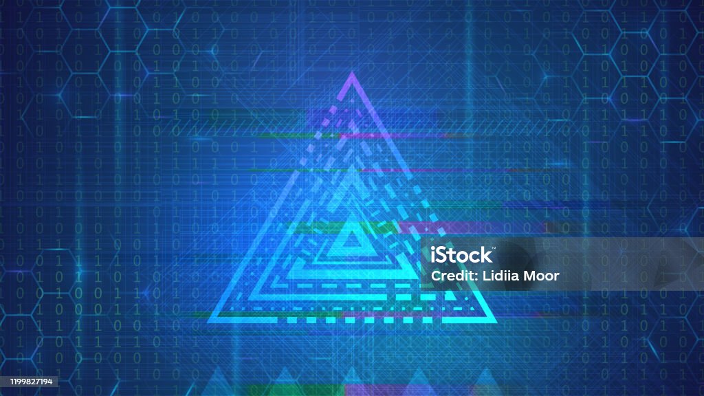 Digital Triangles Background Background With Digital Triangle Stock Illustration - Download Image ...