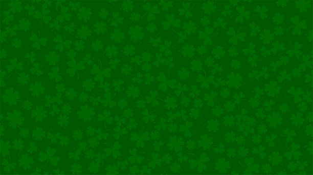 istock Green background for St. Patrick's day in abstract style. Fresh backdrop with clower leaves. Background St. Patrick's day, great design for any purposes. Irish green holiday party. 1199827246