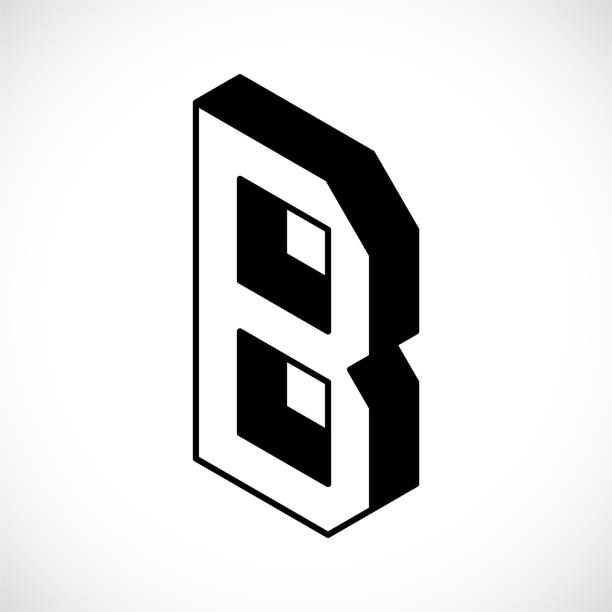 3d Letter B logo icon design template element. vector art illustration