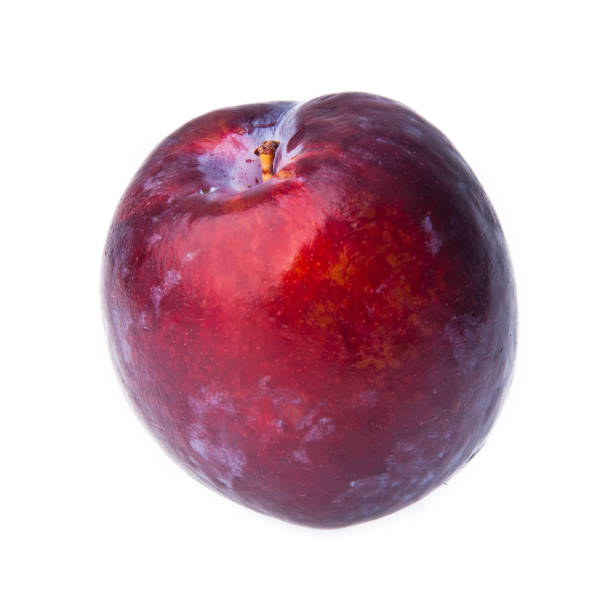 istock Sweet Ripe Plum fruit on a background 1199829457