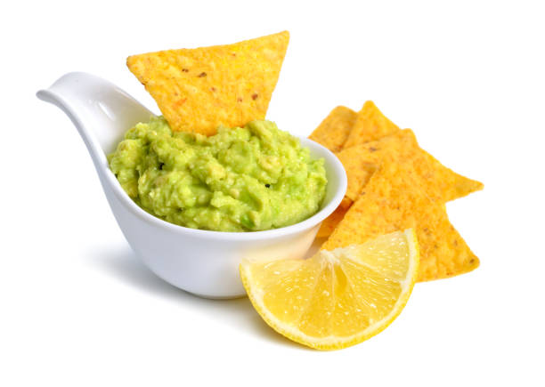 istock Guacamole with nachos. Isolated on white background 1199831213