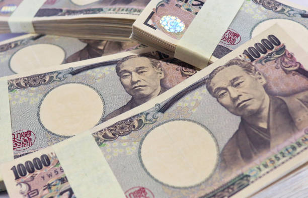 japanese 10000yen - money roll fotos imagens e fotografias de stock