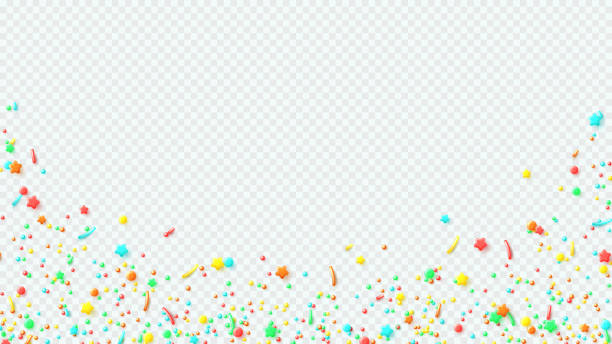 ilustrações, clipart, desenhos animados e ícones de bandeira da decoração com doces polvilhados coloridos - backgrounds candy close up collection