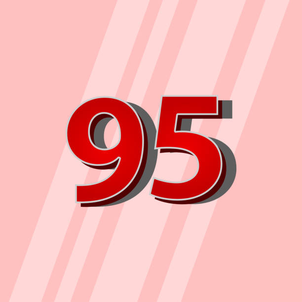 istock 95 Years Anniversary Red Elegant Number Vector Template Design Illustration 1199837351