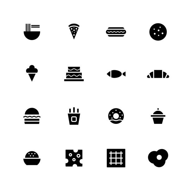 illustrations, cliparts, dessins animés et icônes de icône alimentaire - symbol computer icon carrot restaurant