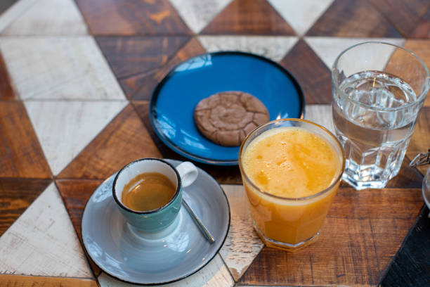 istock Delicious breakfast on wooden table 1199842442