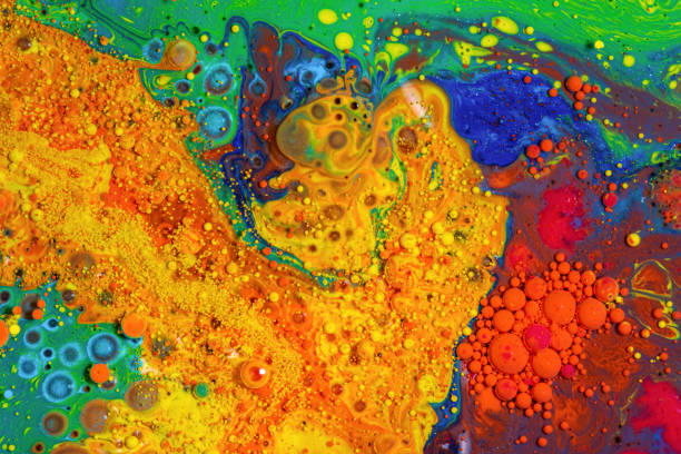 istock Bright abstract background from acrylic paints and oil 1199844810