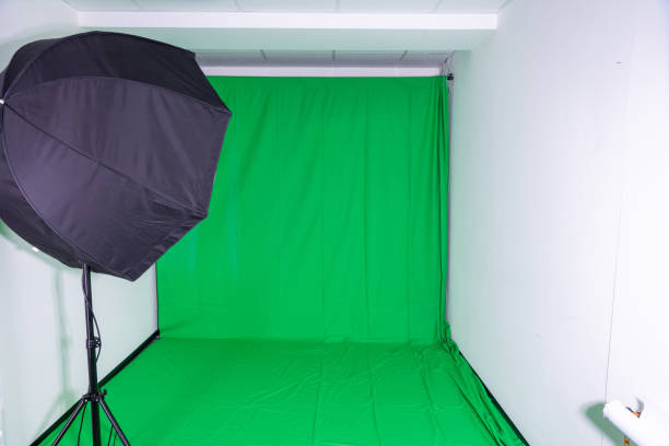 istock Softbox in a photostudio with a green screen 1199847575