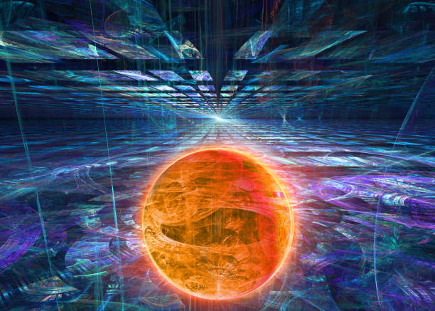 istock Techno sphere in cyberspace - Futuristic 3d illustration. 1199847979