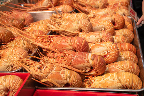 Big fresh lobster in the fresh market