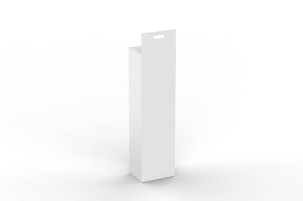 istock White blank paper box packaging with hang tab, mockup template on isolated white background, 3d illustration 1199849233