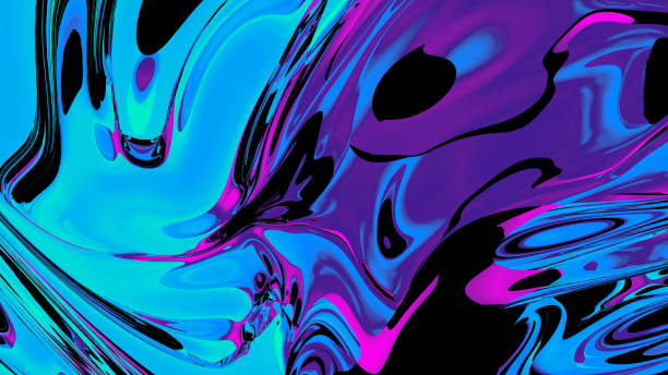 istock Abstact creative fluid colors backgrounds. Trendy Vibrant Fluid Colors. 3d render 1199857873